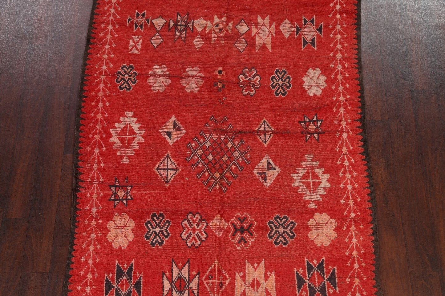 Antique Moroccan Wool Rug 5x10