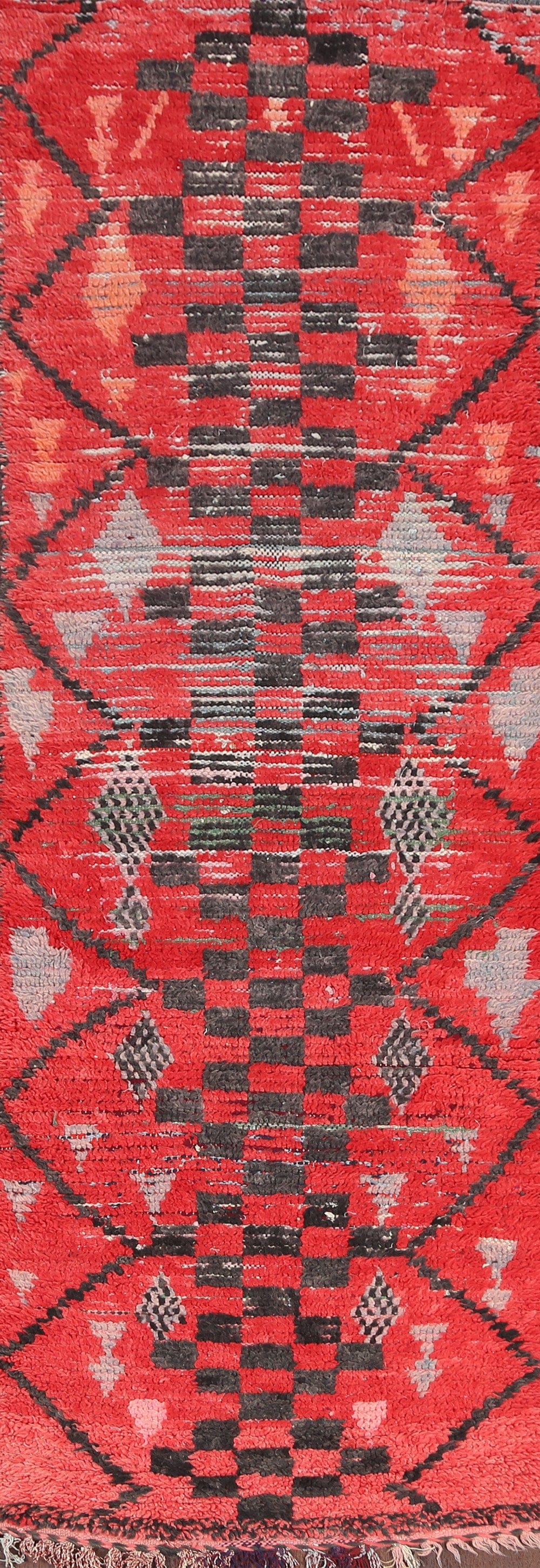 Antique Moroccan Runner Rug 3x9