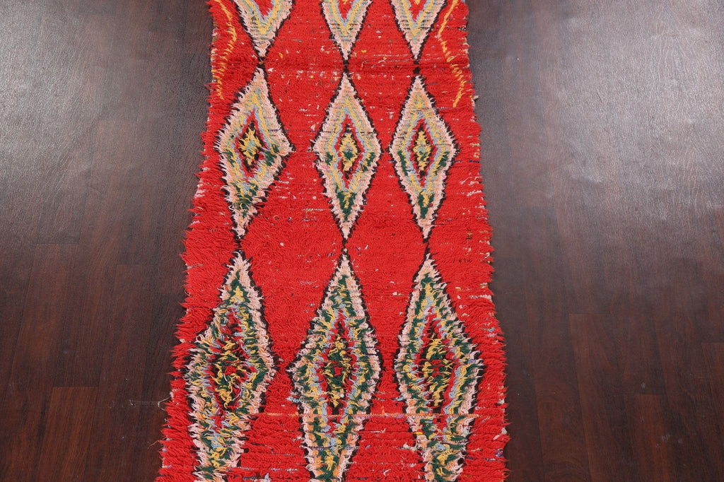 Handmade Moroccan Runner Rug 3x11