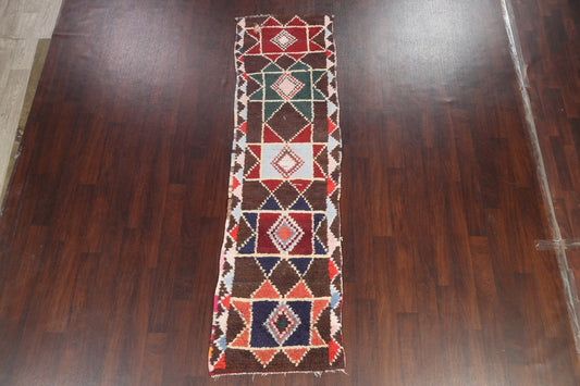 Wool Moroccan Runner Rug 3x9