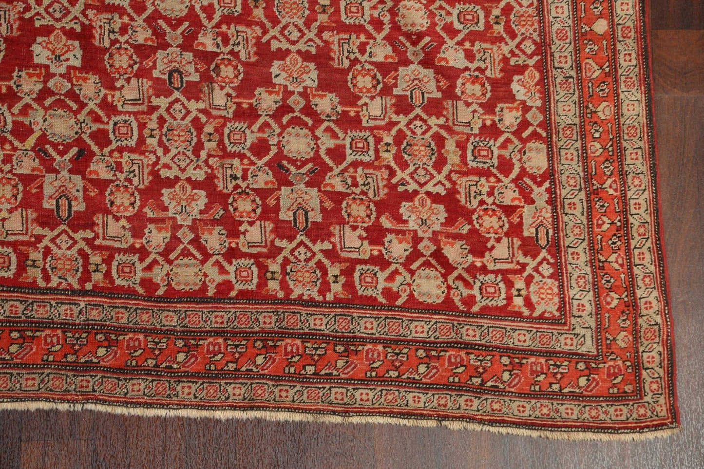 Pre-1900 Antique Vegetable Dye Karabakh Persian Rug 7x19