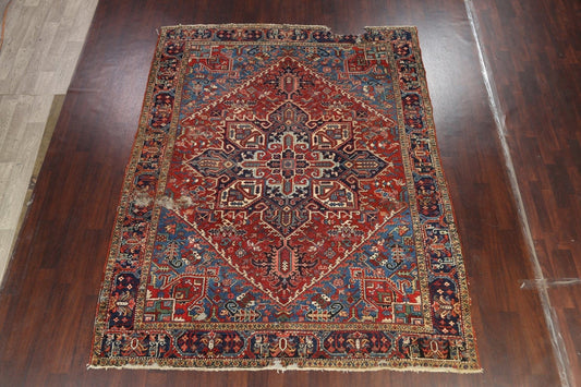 Antique Vegetable Dye Heriz Serapi Persian Rug 8x10