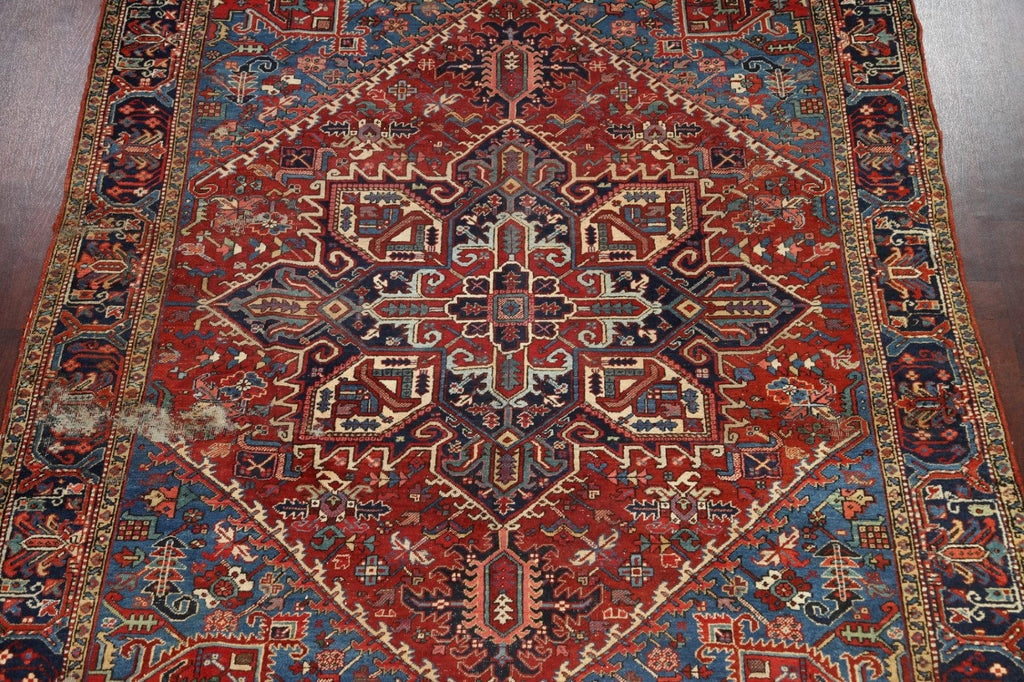 Antique Vegetable Dye Heriz Serapi Persian Rug 8x10