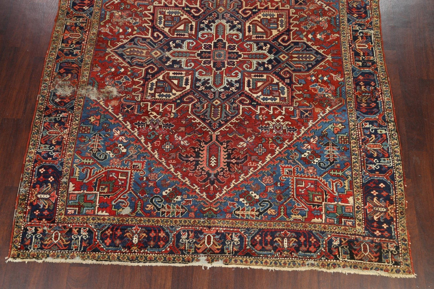 Antique Vegetable Dye Heriz Serapi Persian Rug 8x10