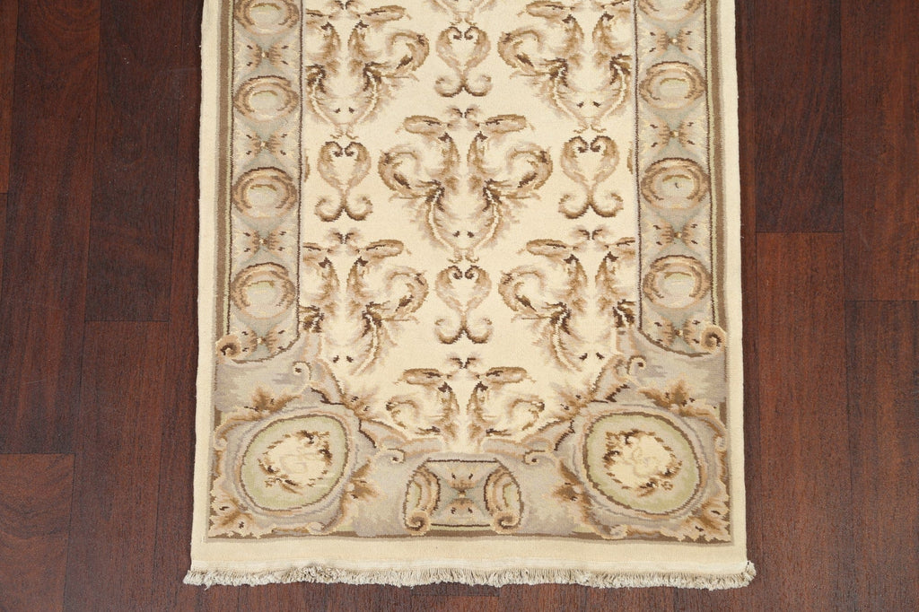 Aubusson Handmade Runner Rug 3x9