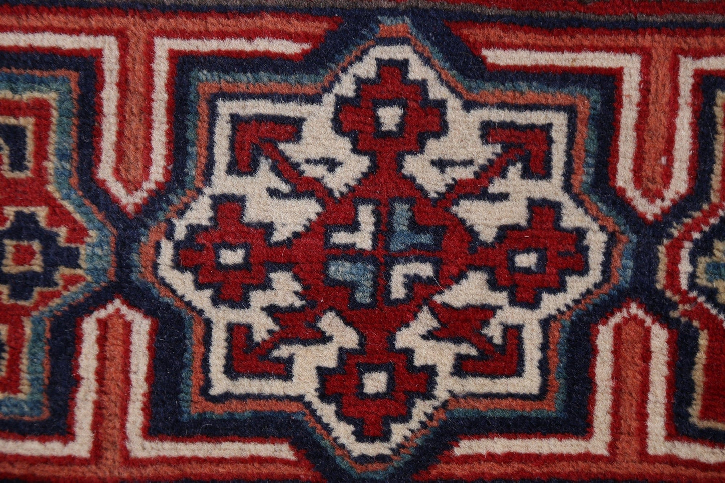 Handmade Kazak Wool Area Rug 5x8