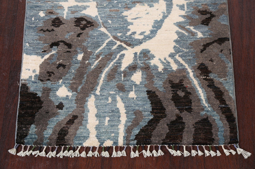 Modern Abstract Wool Rug 3x4