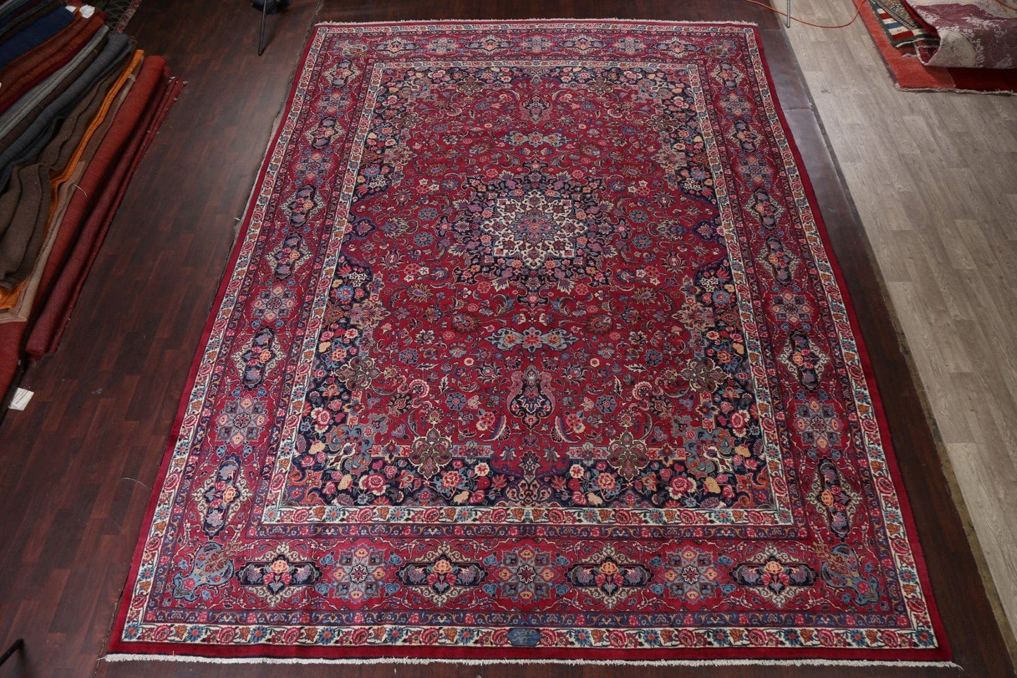 Antique Vegetable Dye Mood Persian Red Rug 11x15