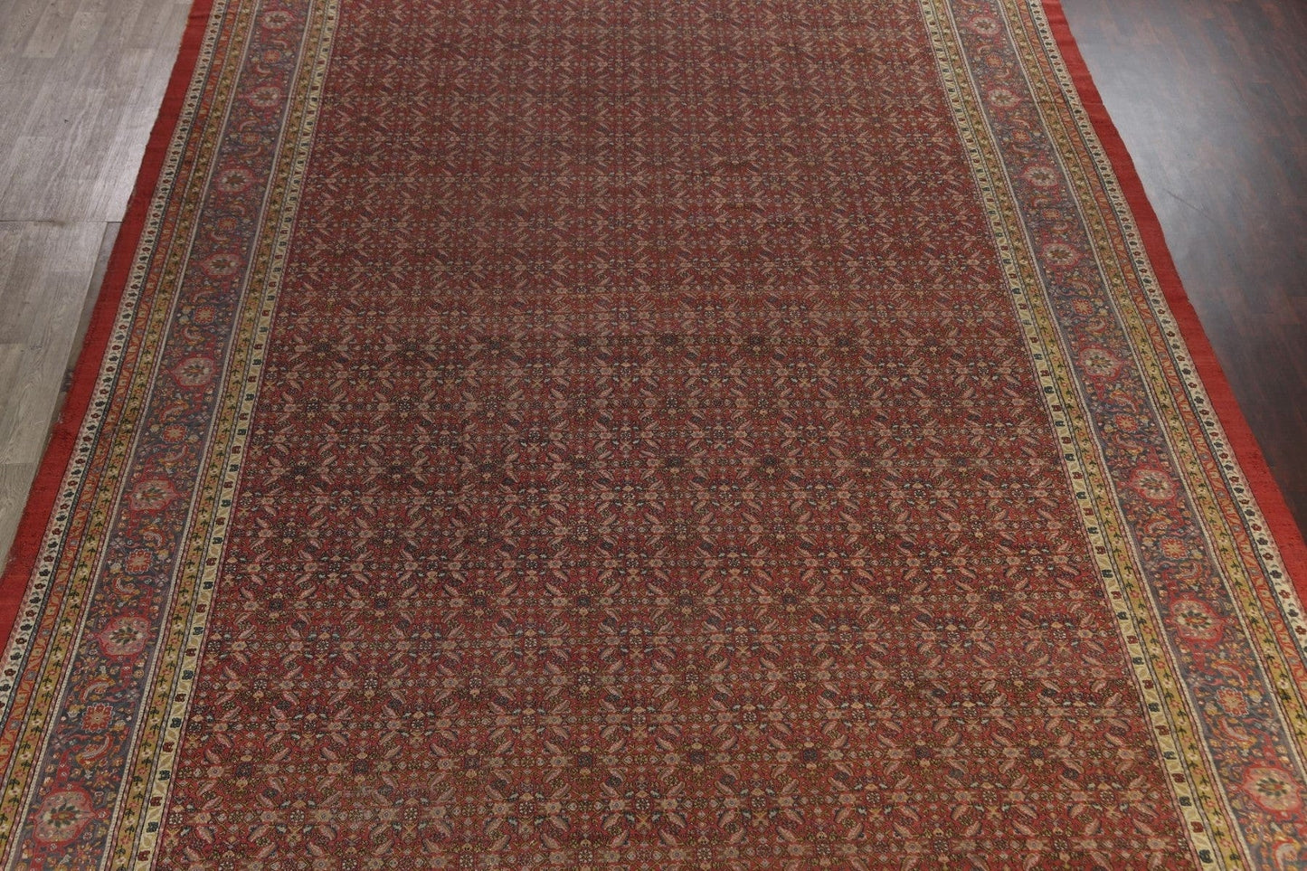 Antique Vegetable Dye Sultanabad Persian Rug 13x20