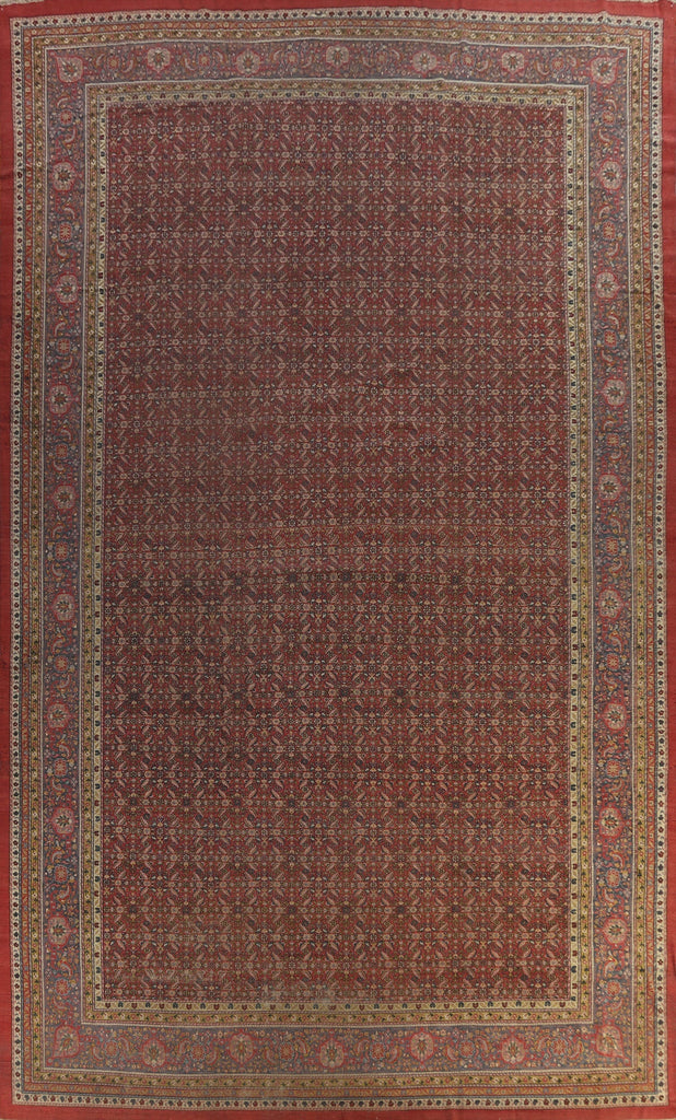 Antique Vegetable Dye Sultanabad Persian Rug 13x20