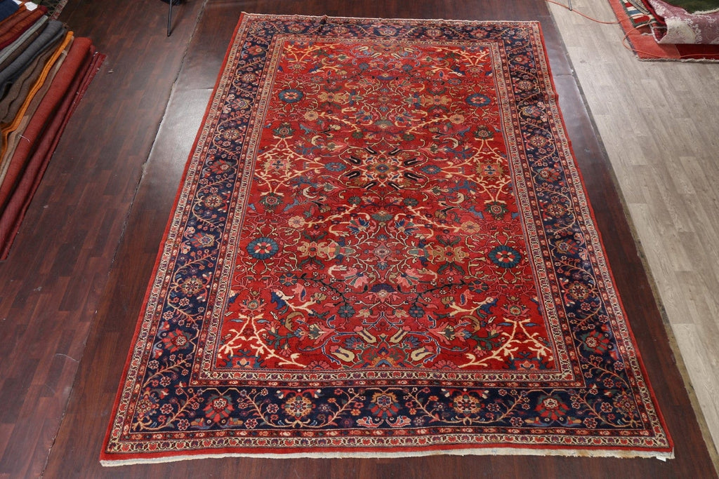 Antique Vegetable Dye Mahal Persian Area Rug 10x14