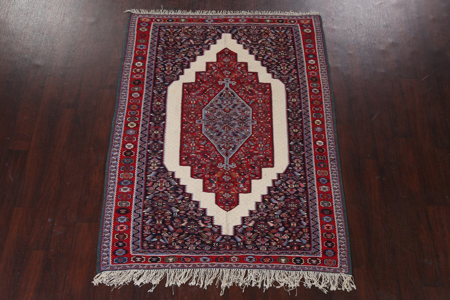 Vegetable Dye Senneh Persian Area Rug 5x7