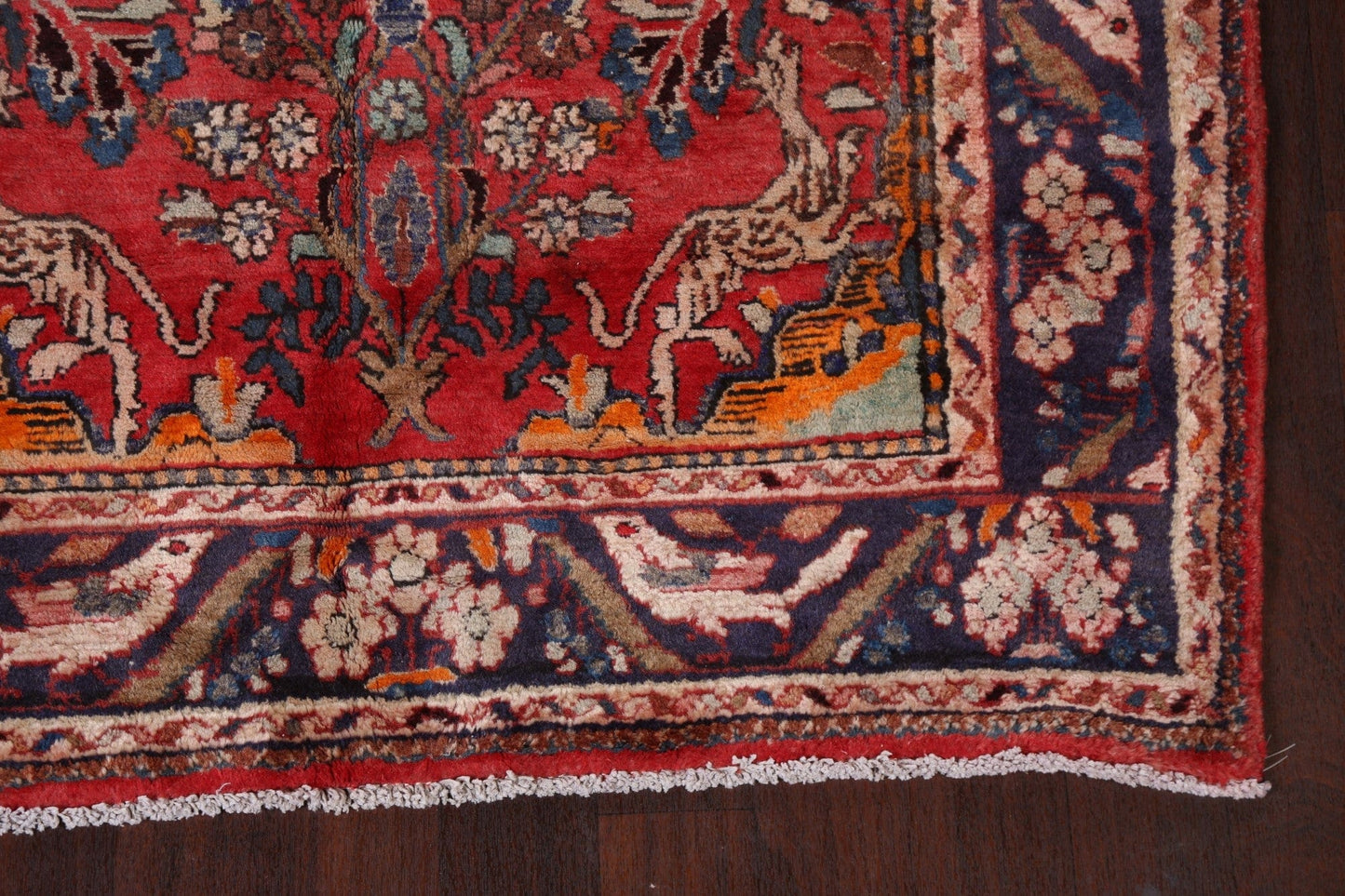 Vintage Bidjar Persian Area Rug 5x9