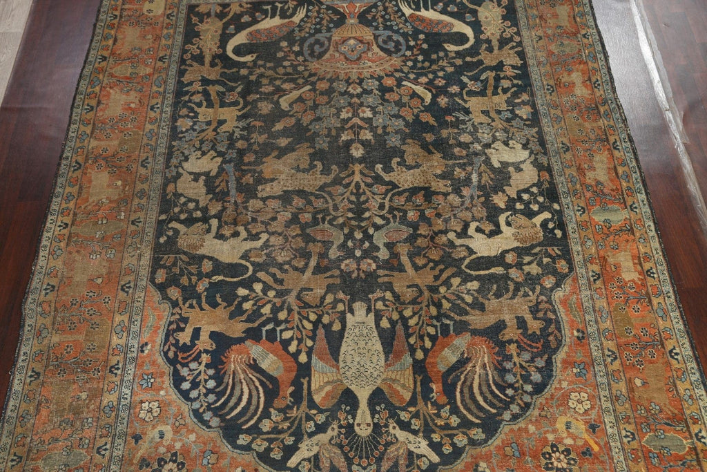 Pre-1900 Antique Tabriz Persian Area Rug 10x13