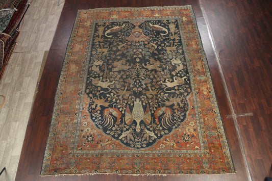 Pre-1900 Antique Tabriz Persian Area Rug 10x13