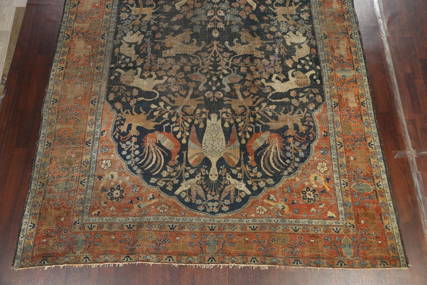 Pre-1900 Antique Tabriz Persian Area Rug 10x13