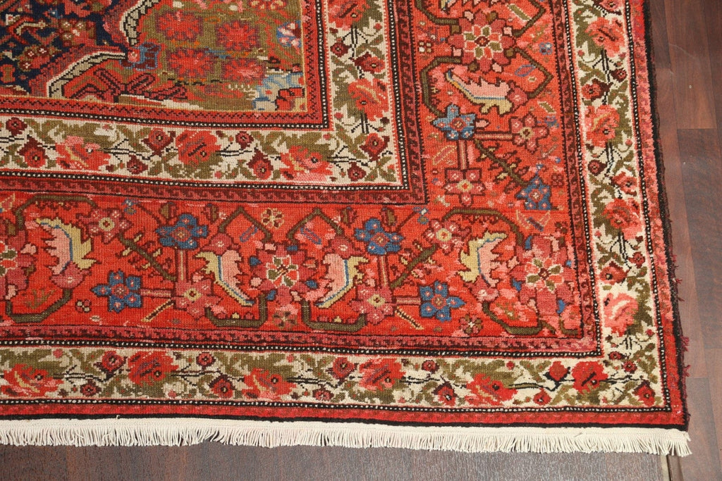 Pre-1900 Antique Vegetable Dye Bakhtiari Persian Rug 10x20