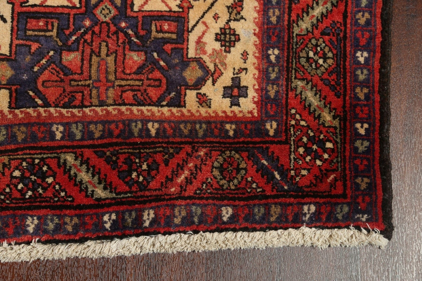 Vintage Heriz Persian Runner Rug 3x14