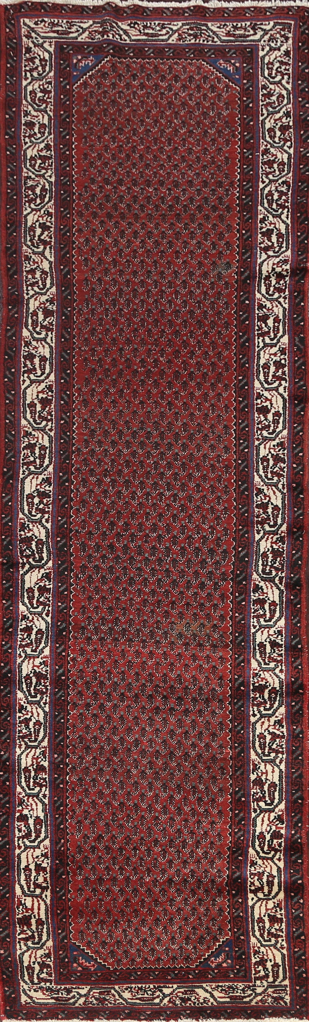 Boteh Botemir Persian Runner Rug 3x11