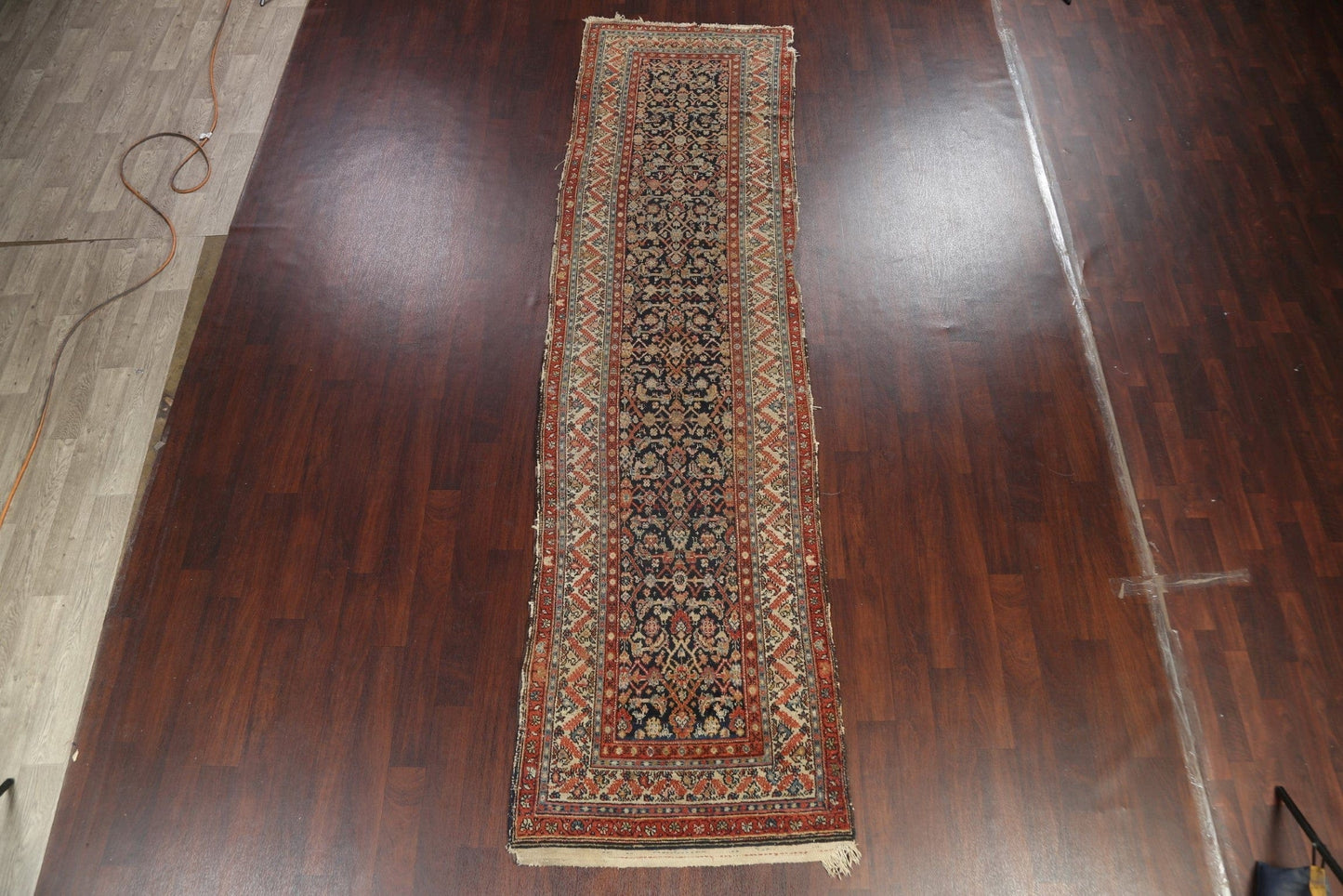 Pre-1900 Antique Vegetable Dye Malayer Persian Rug 3x13