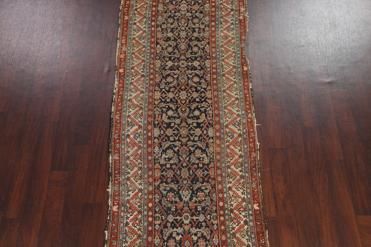 Pre-1900 Antique Vegetable Dye Malayer Persian Rug 3x13