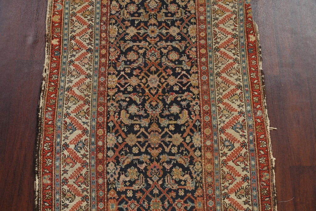 Pre-1900 Antique Vegetable Dye Malayer Persian Rug 3x13