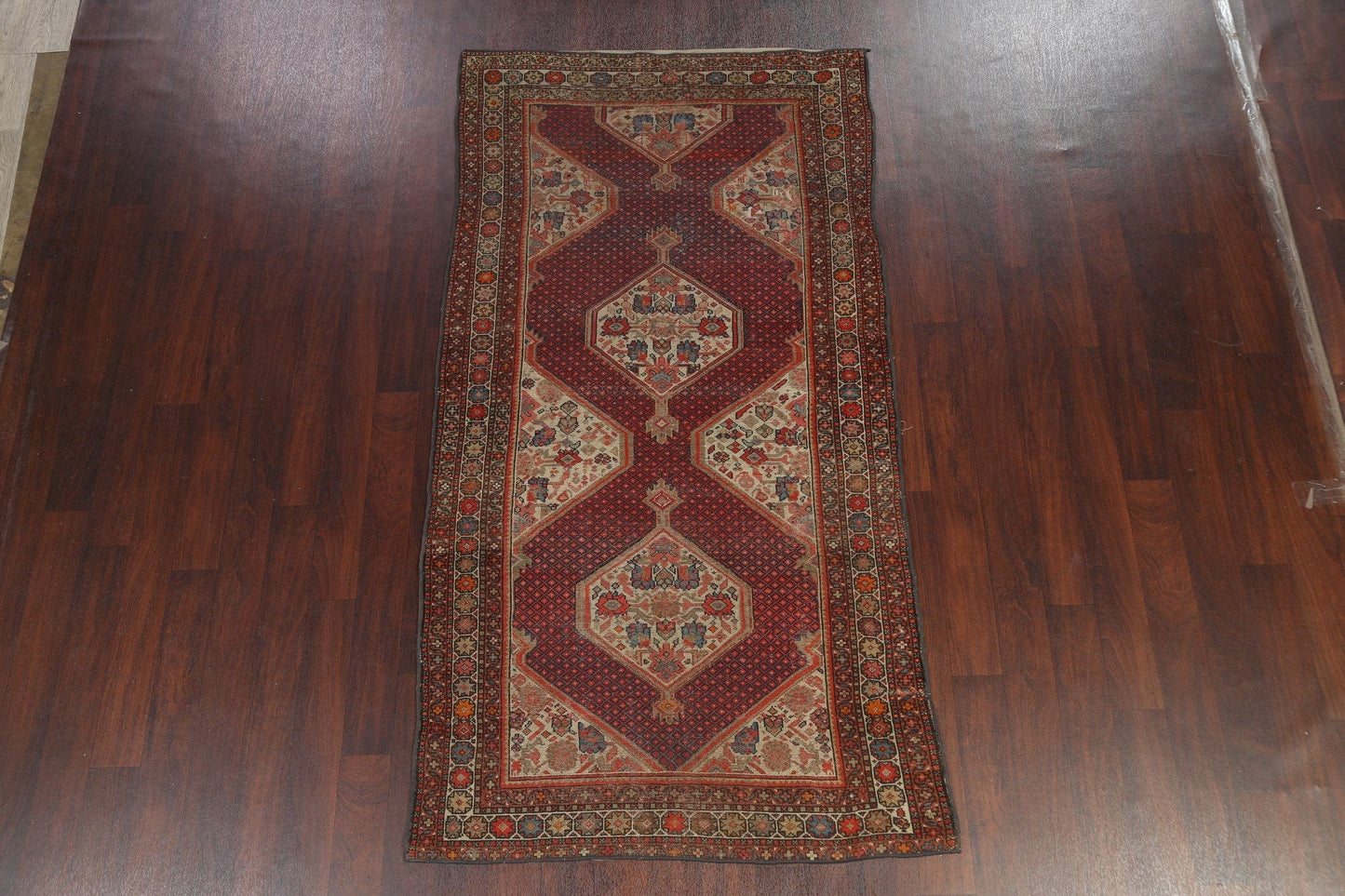 Pre-1900 Antique Vegetable Dye Malayer Persian Rug 4x8