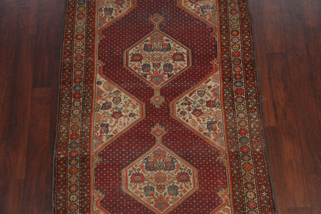 Pre-1900 Antique Vegetable Dye Malayer Persian Rug 4x8