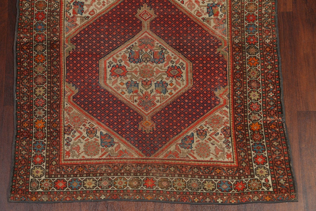 Pre-1900 Antique Vegetable Dye Malayer Persian Rug 4x8