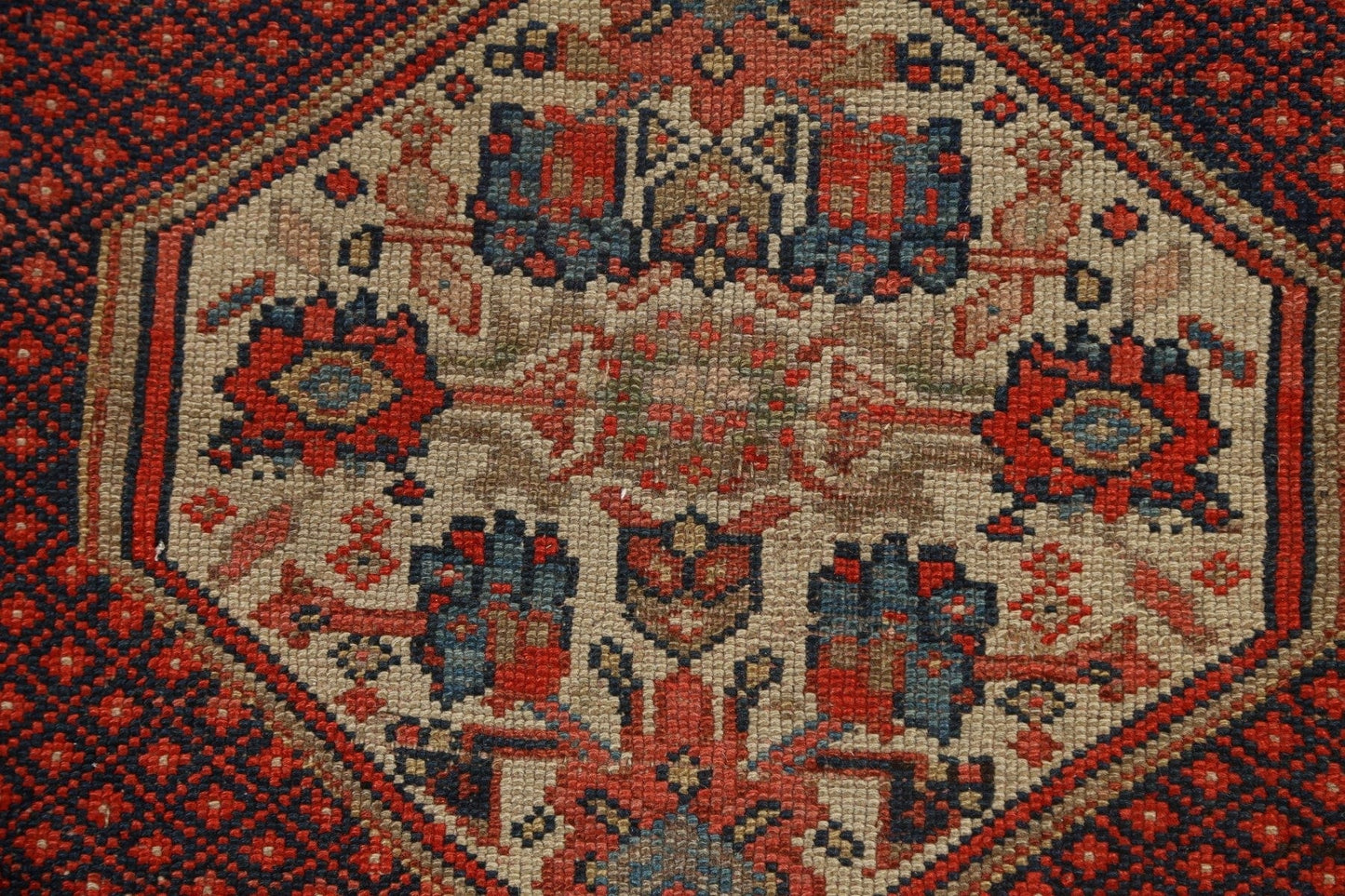 Pre-1900 Antique Vegetable Dye Malayer Persian Rug 4x8