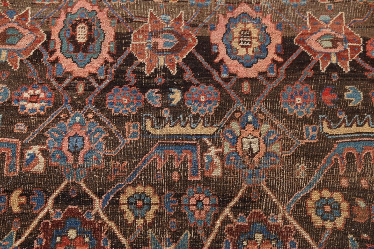 Pre-1900 Antique Bidjar Halvaei Persian Rug 4x5