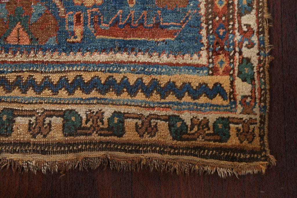 Pre-1900 Antique Bidjar Halvaei Persian Rug 4x5