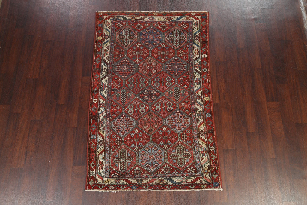 Antique Vegetable Dye Bakhtiari Persian Area Rug 4x7