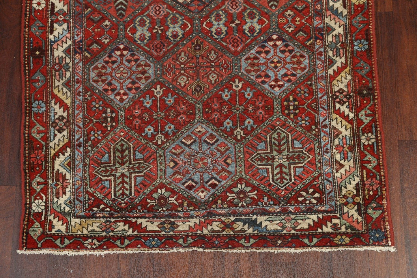 Antique Vegetable Dye Bakhtiari Persian Area Rug 4x7