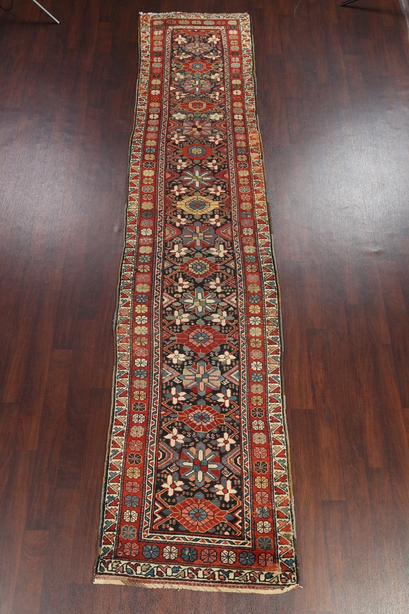 Antique Vegetable Dye Heriz Bakhshayesh Persian Rug 3x14