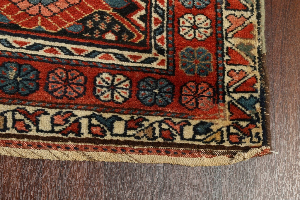 Antique Vegetable Dye Heriz Bakhshayesh Persian Rug 3x14