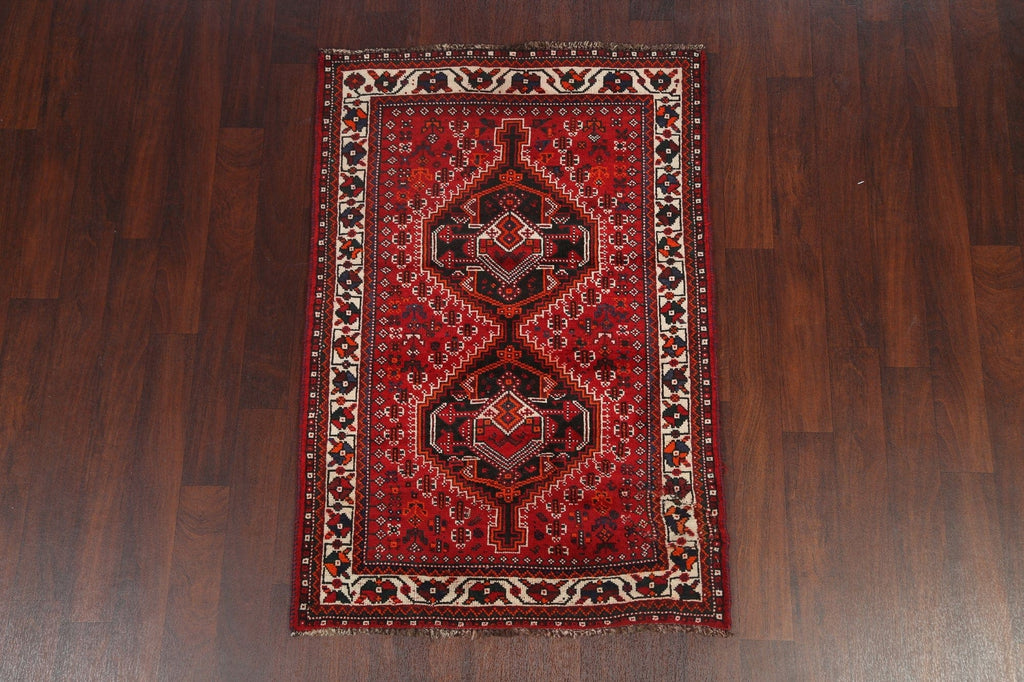 Red Shiraz Persian Wool Rug 4x5