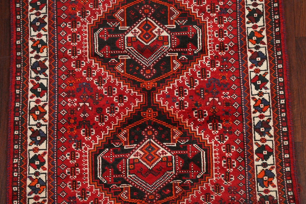 Red Shiraz Persian Wool Rug 4x5