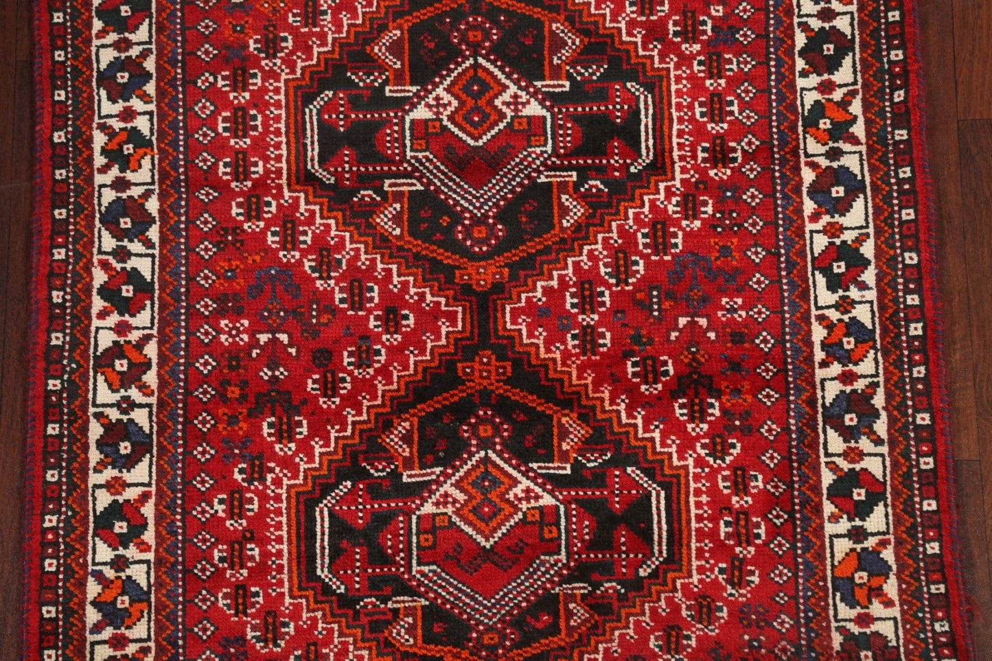 Red Shiraz Persian Wool Rug 4x5