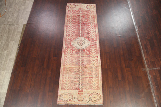 Antique Distressed Malayer Persian Runner Rug 4x12