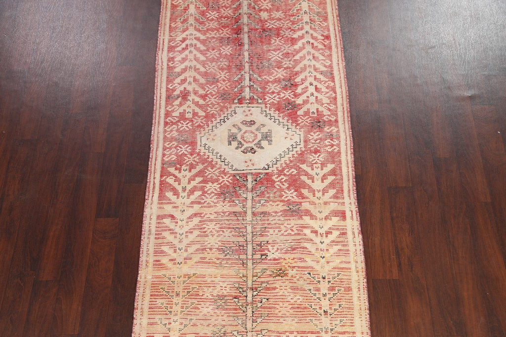 Antique Distressed Malayer Persian Runner Rug 4x12