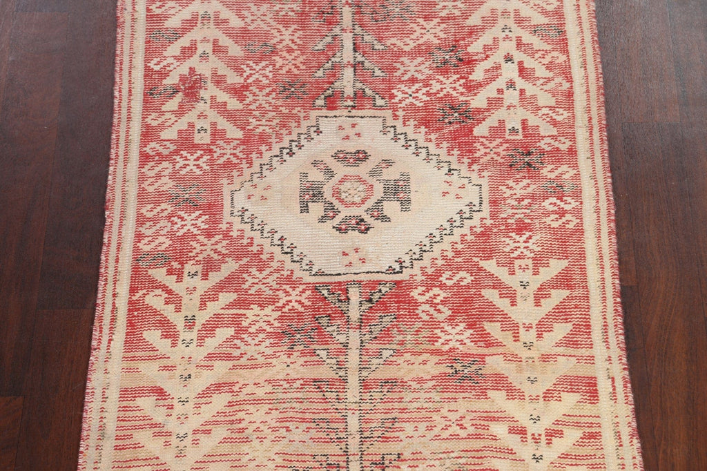 Antique Distressed Malayer Persian Runner Rug 4x12