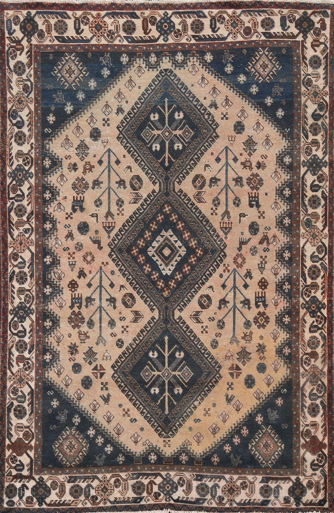 Handmade Wool Shiraz Persian Area Rug 6x8