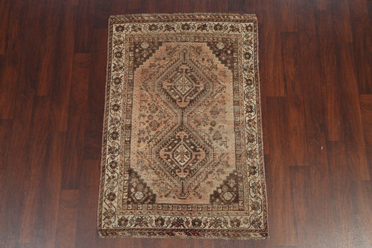 Pre-1900 Antique Shiraz Persian Area Rug 4x5