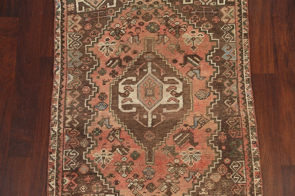 Antique Shiraz Wool Persian Area Rug 4x5