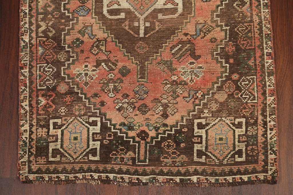 Antique Shiraz Wool Persian Area Rug 4x5