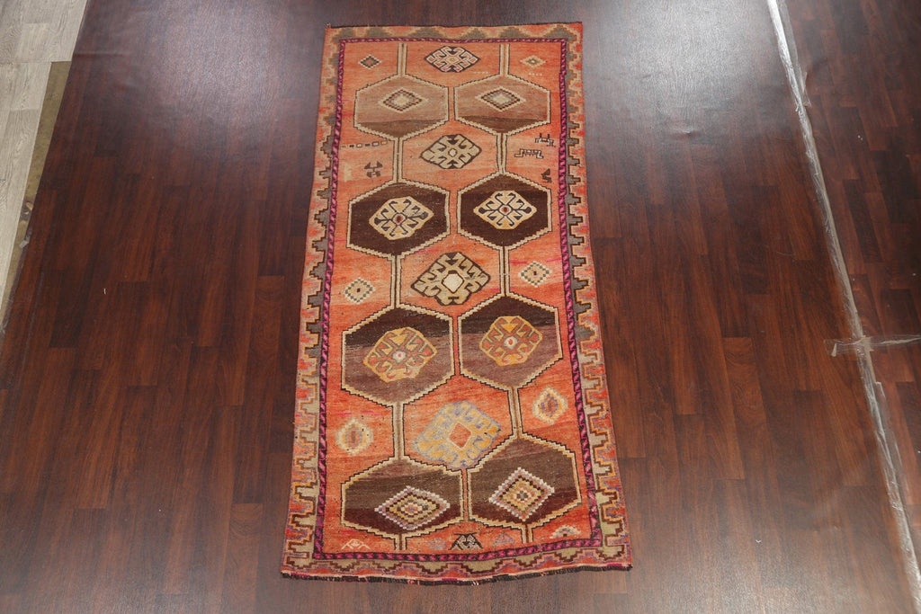 Antique Qashqai Persian Wool Rug 4x9