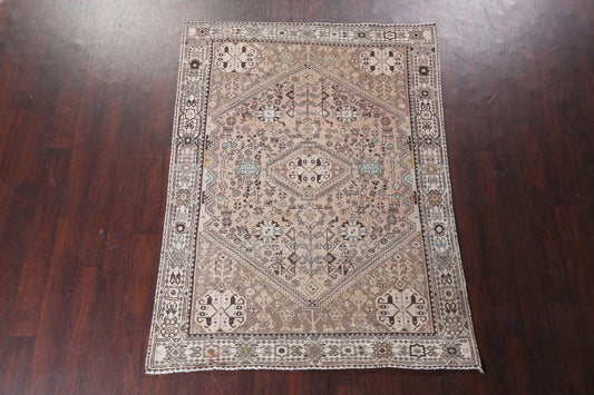 Antique Shiraz Persian Area Rug 5x7