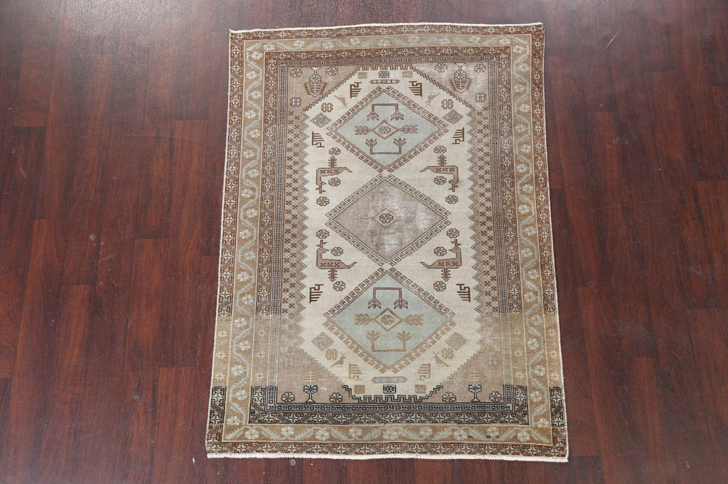 Antique Yalameh Persian Area Rug 4x6