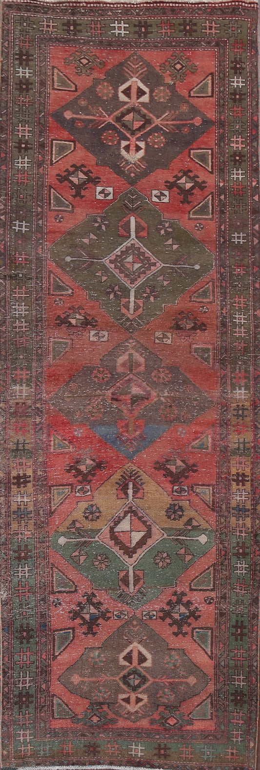 Antique Ardebil Persian Handmade Rug 4x11